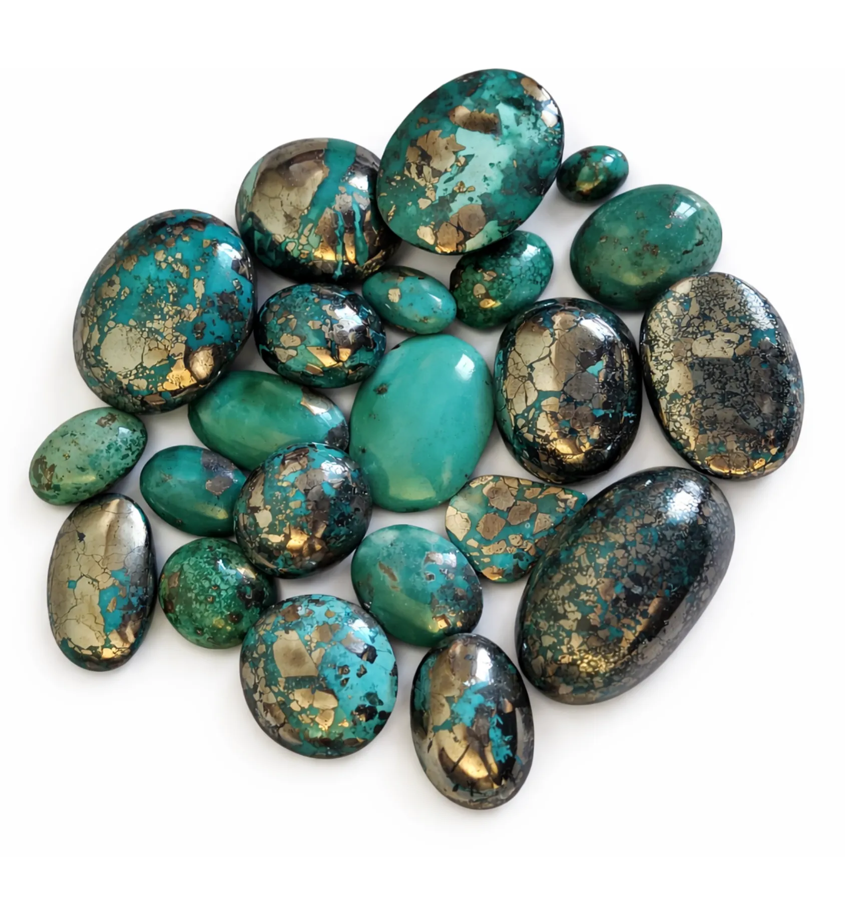 Irani Firoza turquoise stones for Rohi Gems catalog