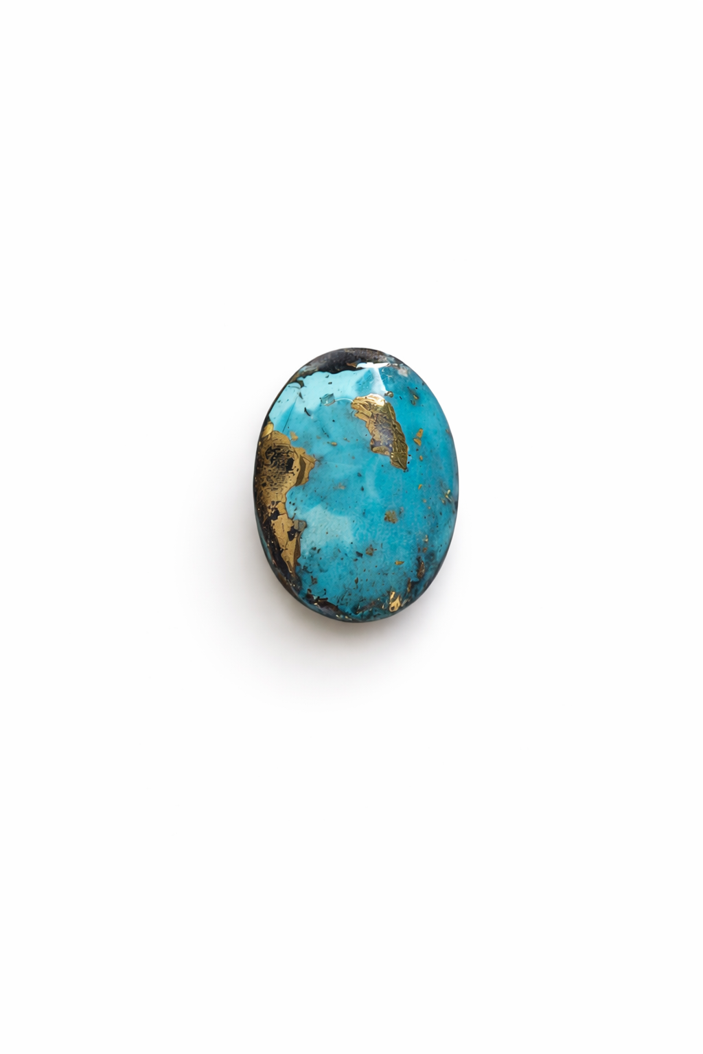 Irani Firoza Stone 10 carat (Blue Sky Firoza with Pyrite) at Rohi Gems